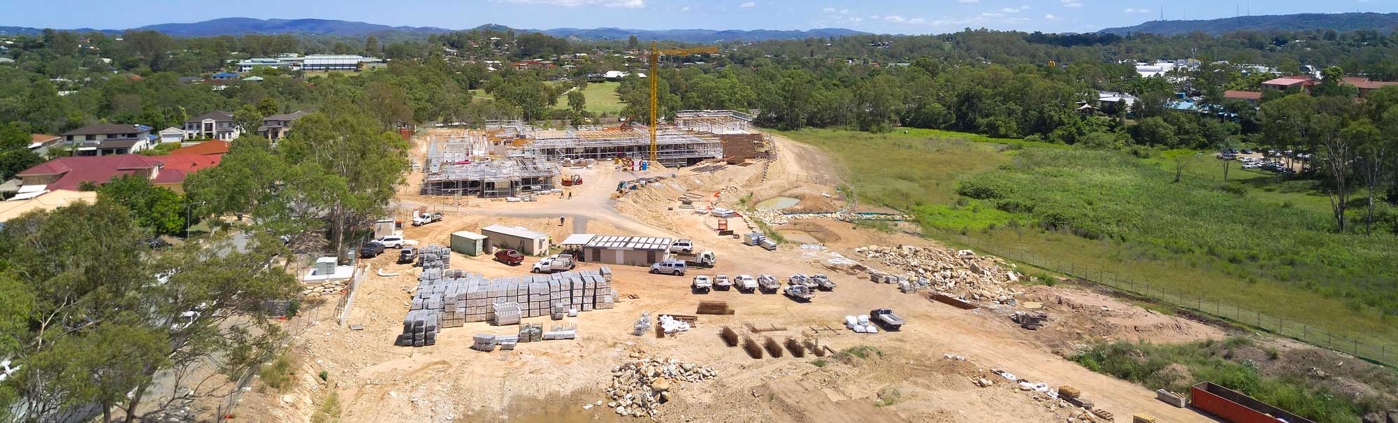 Drones in construction - photography for business branding Drones in construction - photography for business branding