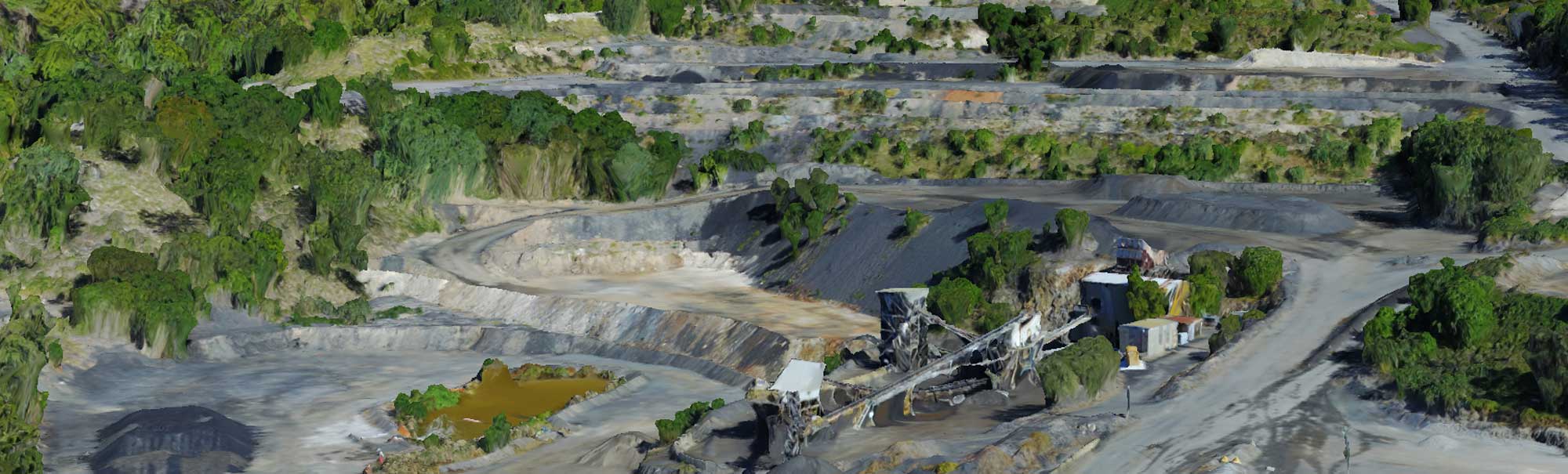 DroneAce used aerial drone mapping and 3D modeling photogrammetry techniques to produce this accurate 3D model of a quarry in Brisbane