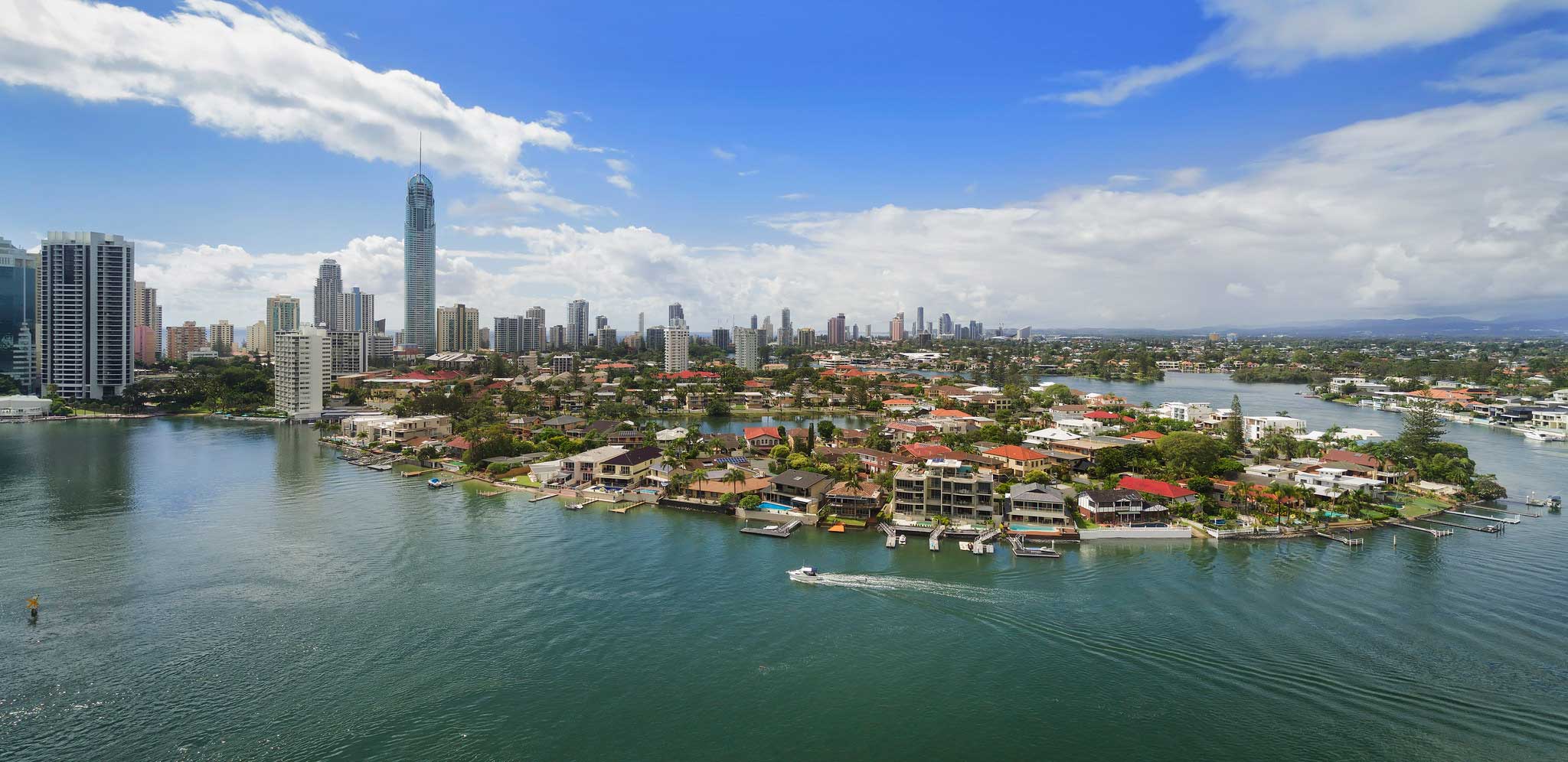 Aerial panorama photography of Southport Gold Coast during the daytime - DroneAce