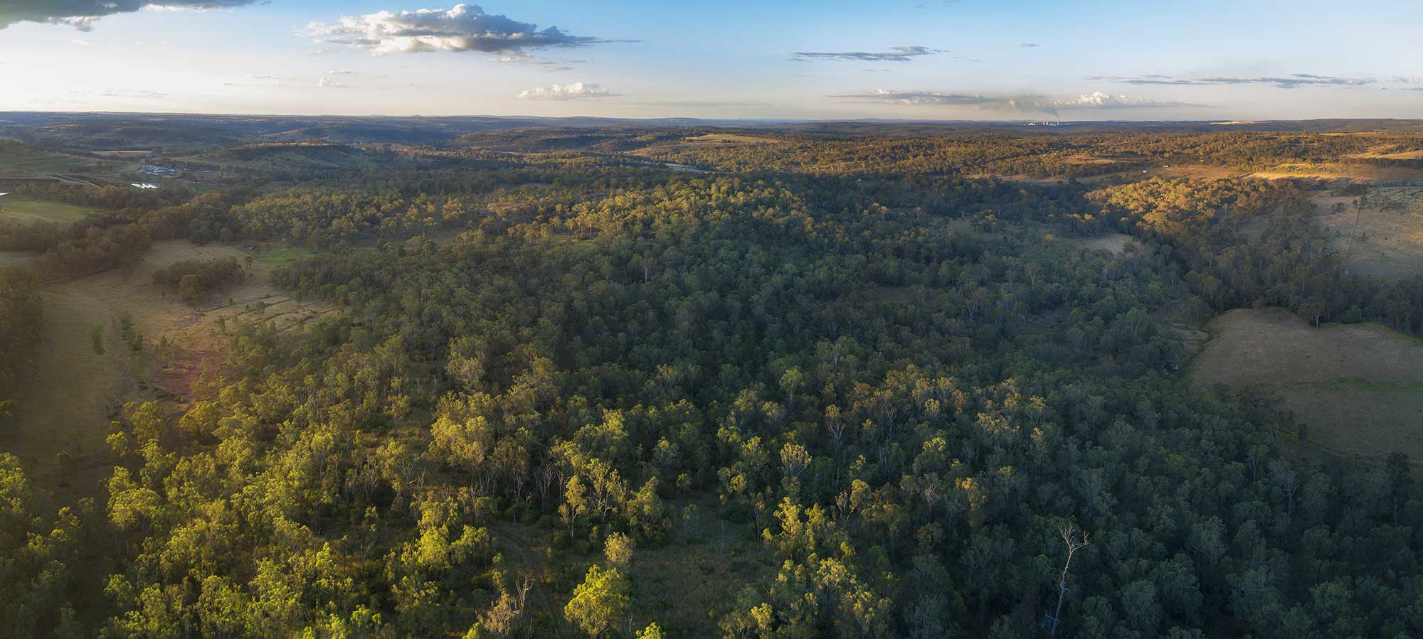  BunyipSprings Farmstay sunset drone panorama photography