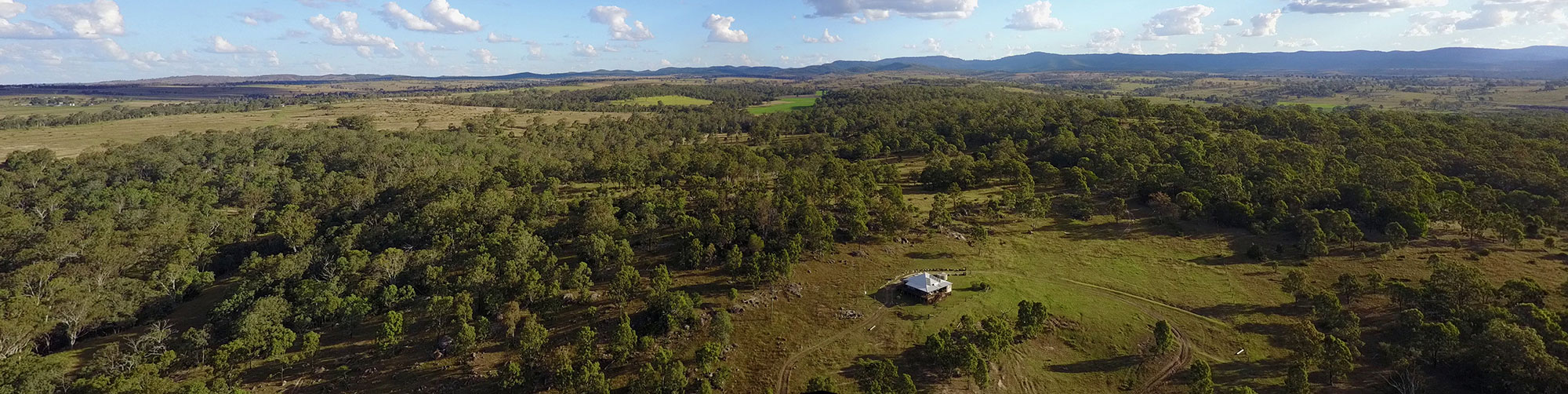 BunyipSprings FarmStay drone photograph to Bunya Mountains