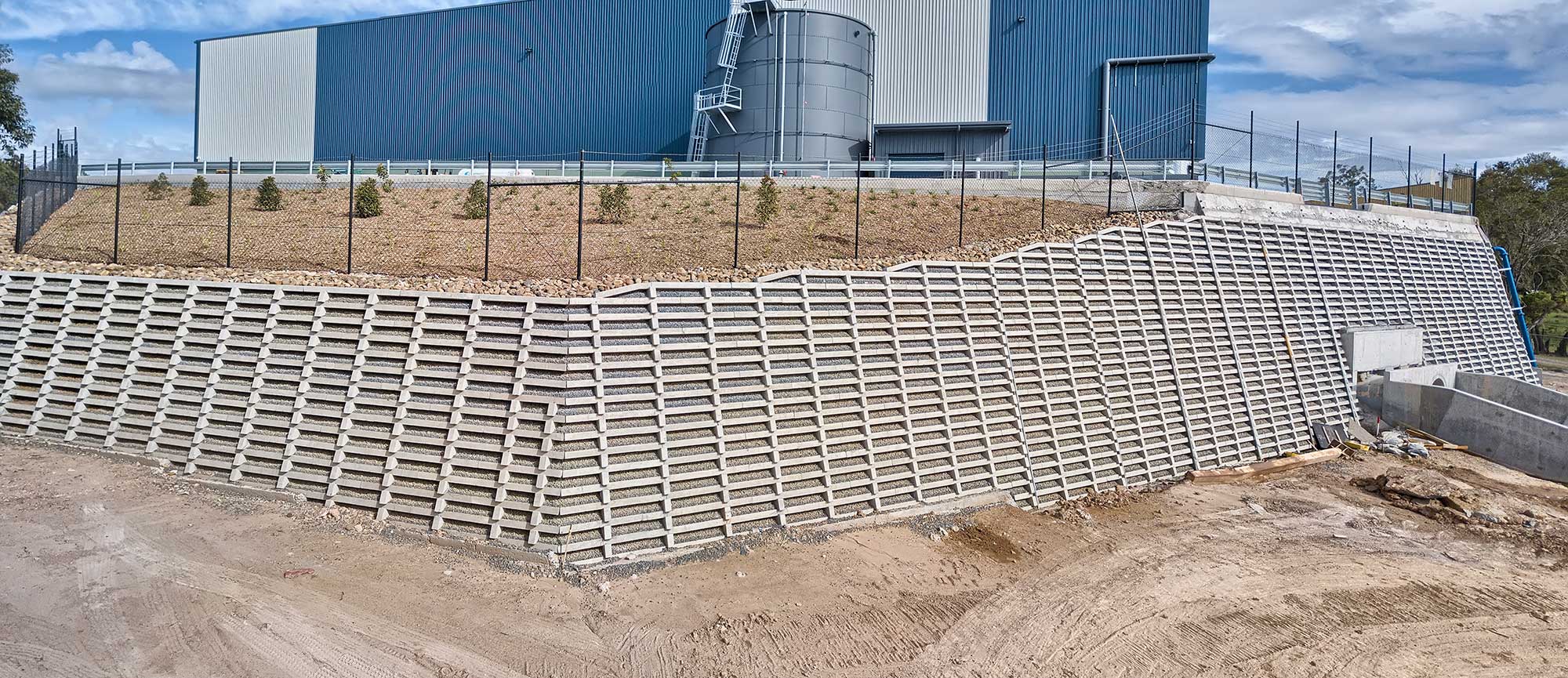 Concrib Berrinbah Crib Wall Aerial Video Concrib Berrinbah Crib Wall Aerial Video