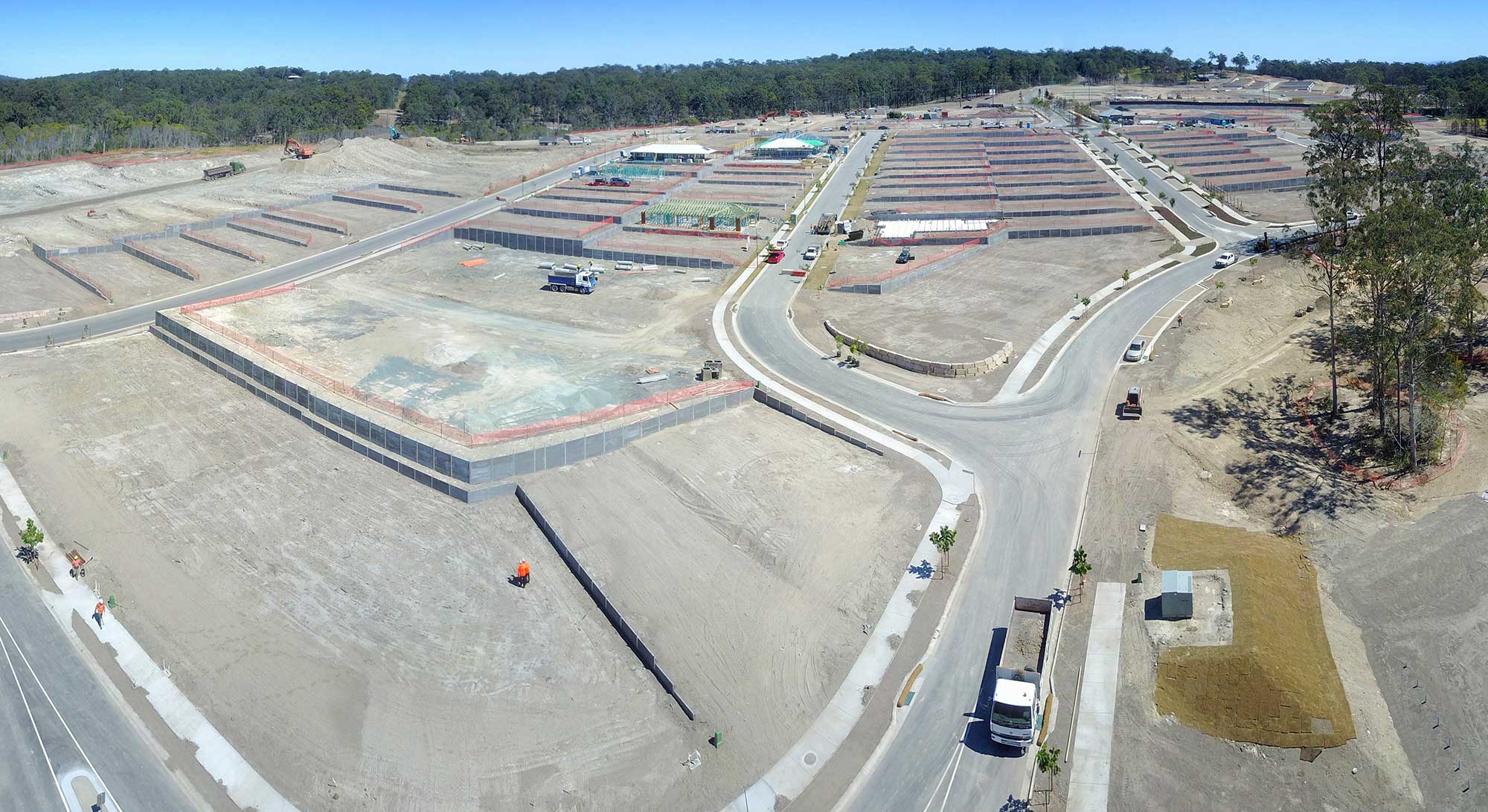 Concrib Brookhaven Retaining Wall Aerial Video