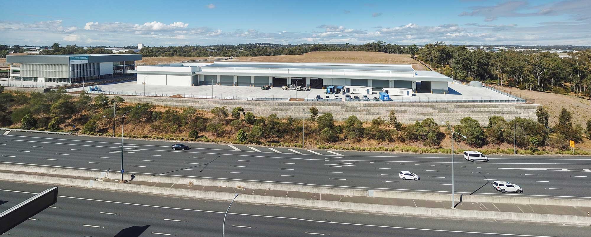 Concrib Metroplex West Volvo Gabion Wall Aerial Video Concrib Metroplex West Volvo Gabion Wall Aerial Video