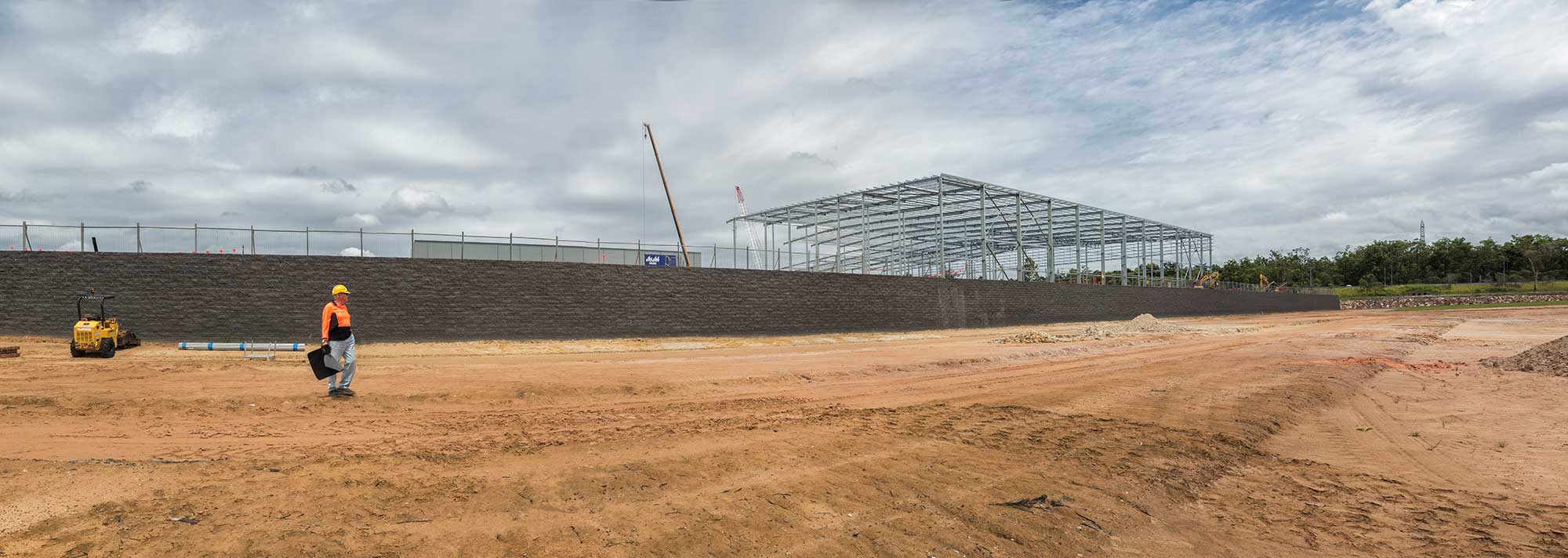 Ground photography for Concrib Segmental Wall Construction Heathwood Brisbane