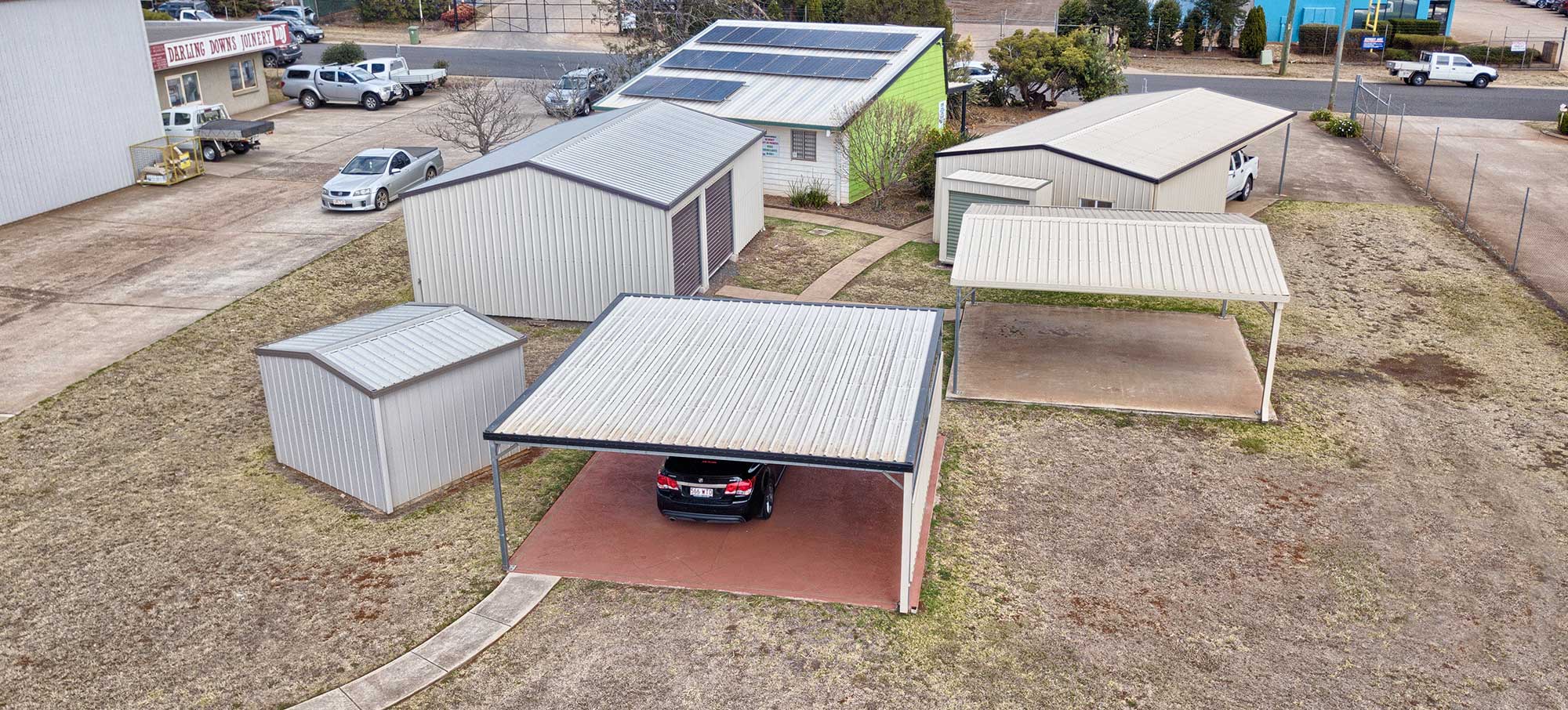 Titan Sheds Aerial Photography Toowoomba Display Centre