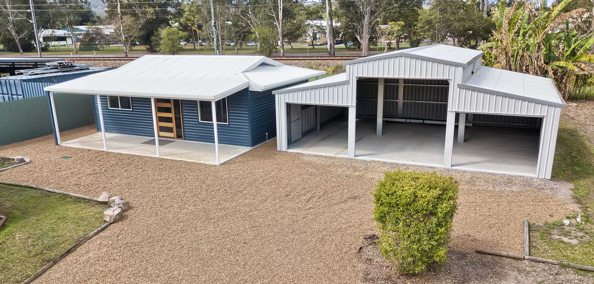 Titan Sheds drone photography Yandina display centre