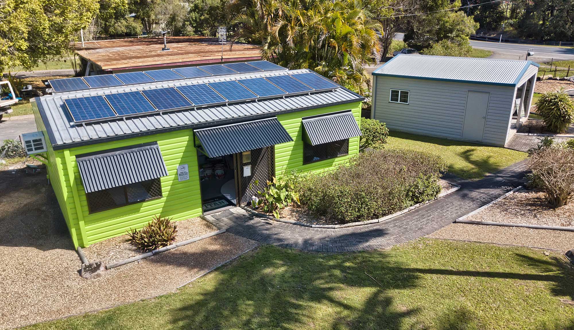 Titan Sheds drone photography Yandina display centre