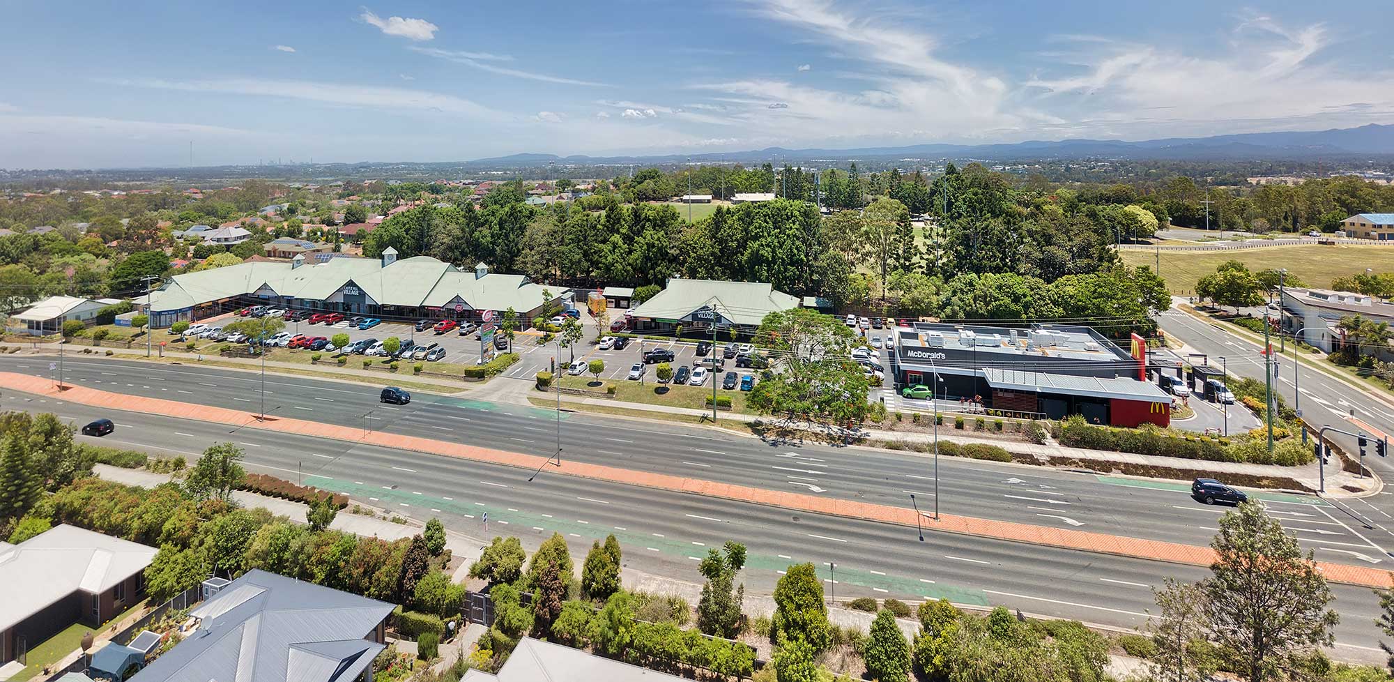 40 metres above the ground - Aerial Drone Video Murrumba Downs Shopping Centre