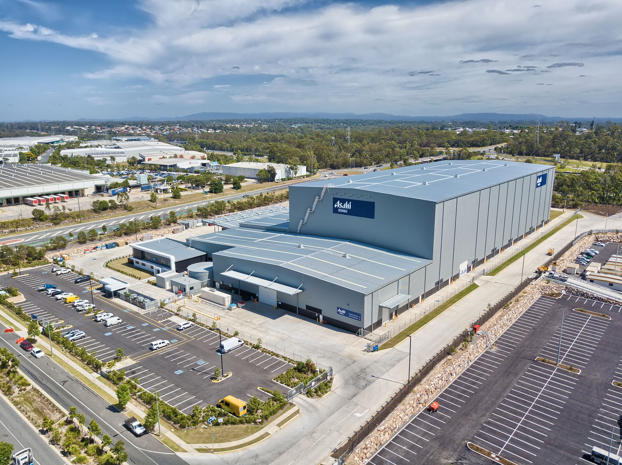 Aerial drone photography Seeana Place Heathwood Land Development with Concrib Segmental wall DroneAce Brisbane