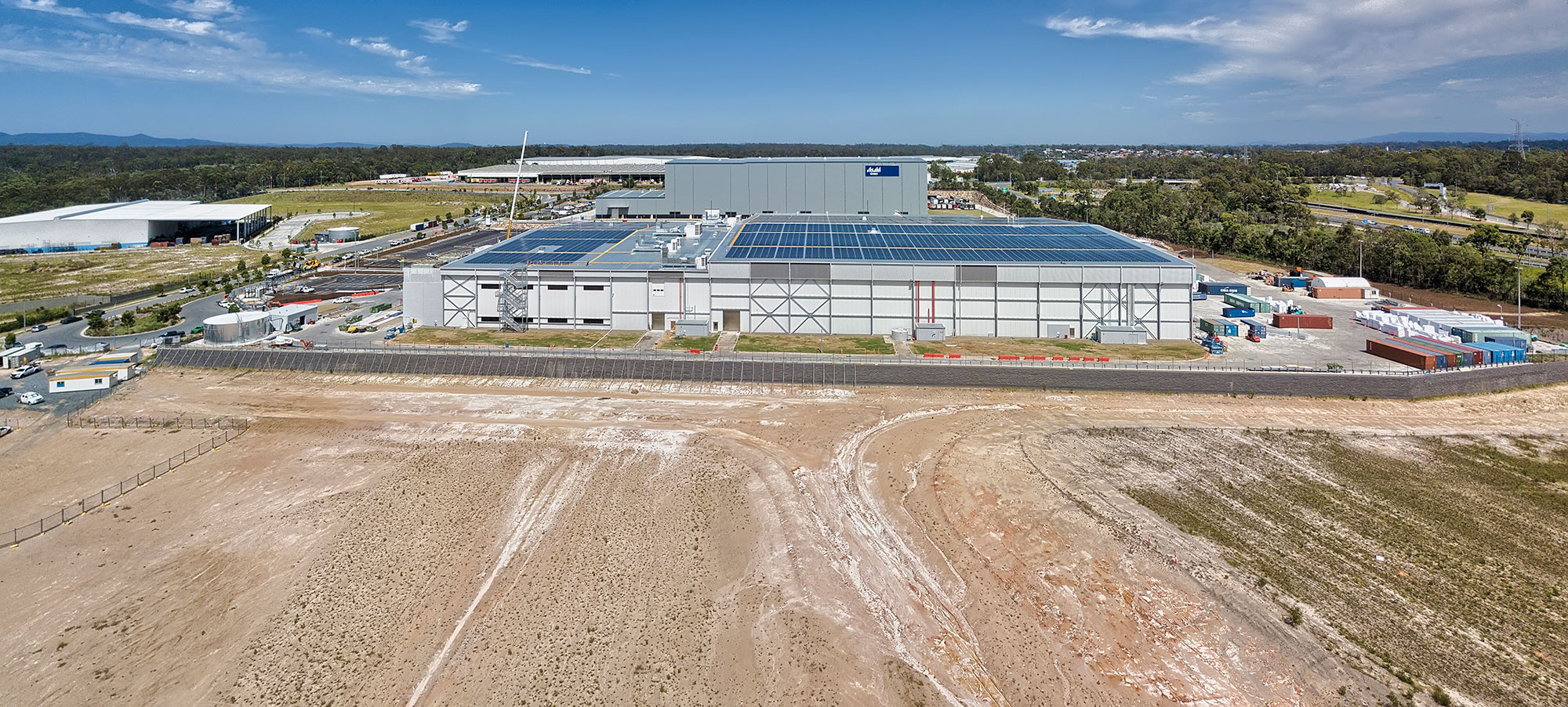 Aerial drone photography Seeana Place Heathwood Land Development with Concrib Segmental wall DroneAce Brisbane