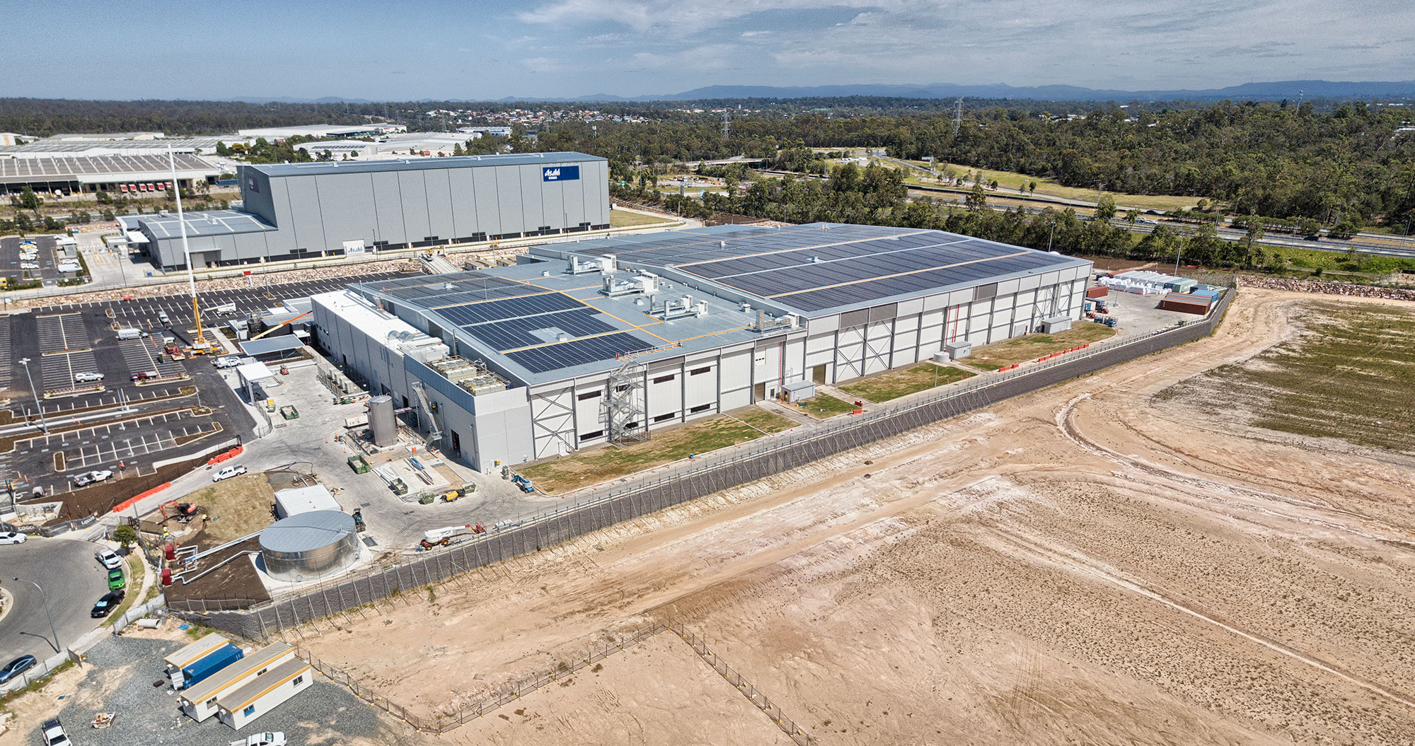 60m Aerial drone photography Seeana Place Heathwood Land Development with Concrib Segmental wall DroneAce Brisbane