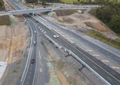 Aerial Drone Photography for HS Roads Safety Barriers Logan Enhancement Project