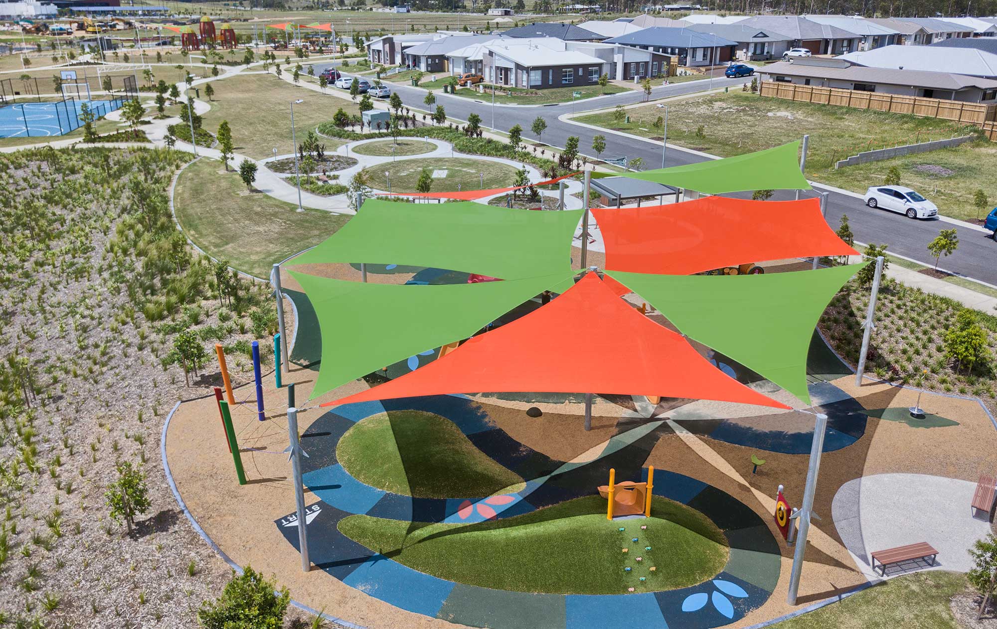 Aerial Drone photography Brisbane Shade Sail South Ripley Aerial Drone photography Brisbane Shade Sail South Ripley