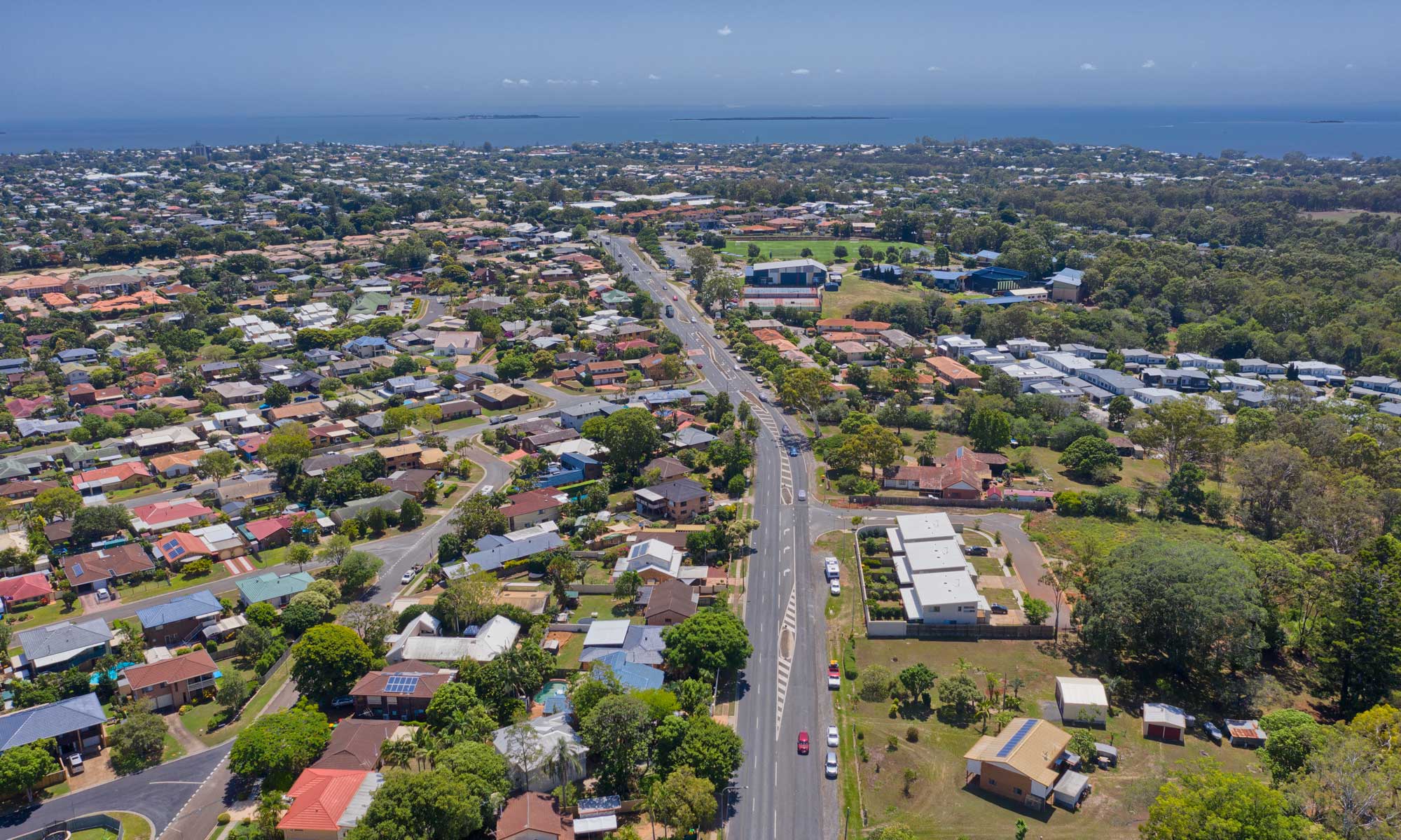 90 meters up - aerial drone photography 357 Manly Rd, Manly Rd West