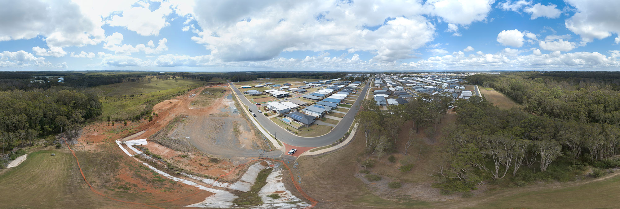 50m above the ground 360 drone panorama Brays Rd Griffin