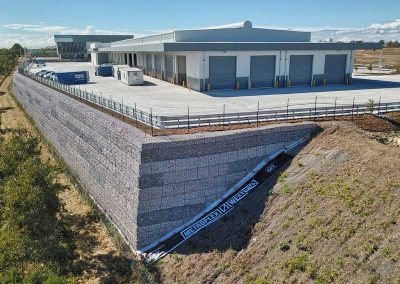 Drone Video Concrib Gabion Wall Metroplex West Volvo Office