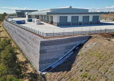 Drone Video Concrib Gabion Wall Metroplex West Volvo Office