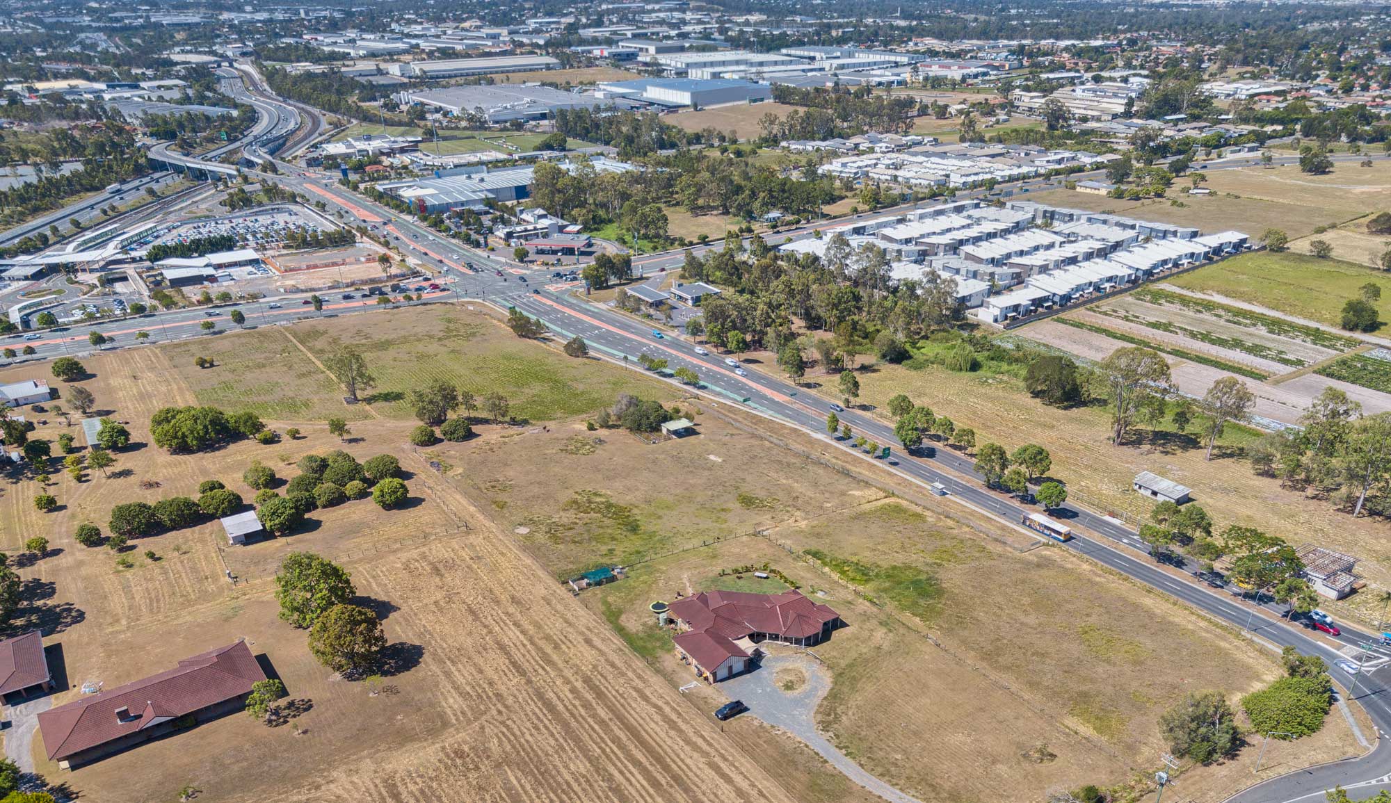 Drone photography of Government Rd, Richlands from 100m