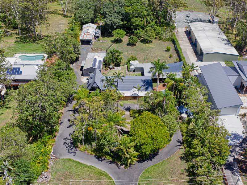 Drones photography for selling acreage real estate listing at Burbank, Brisbane