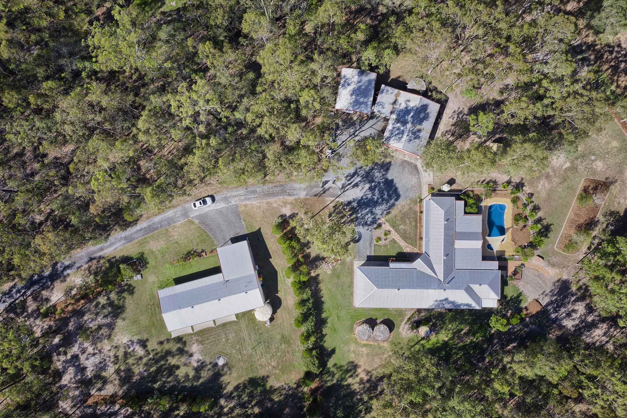 100m up  - Drone photography acreage property for sale at 56 Sandpiper Drive Jimboomba 