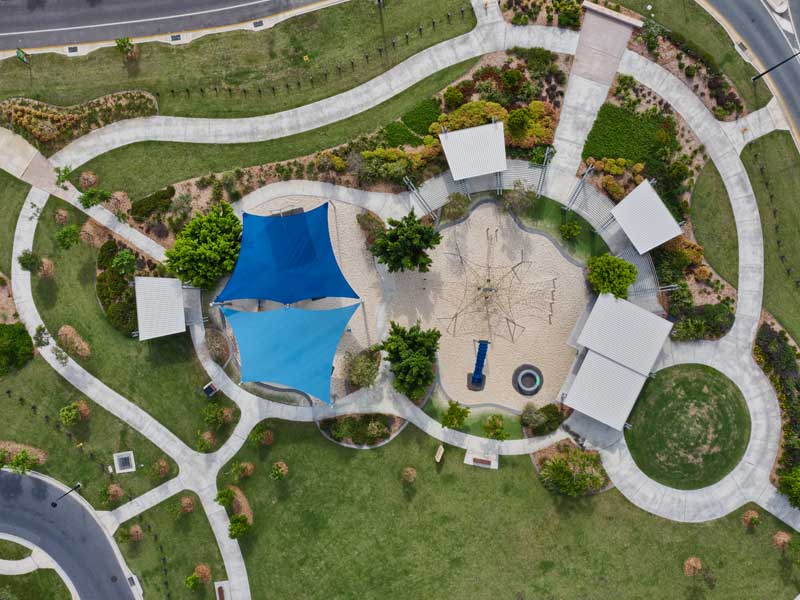Drone Photography of Shade Structures over SE Queensland Council Parks