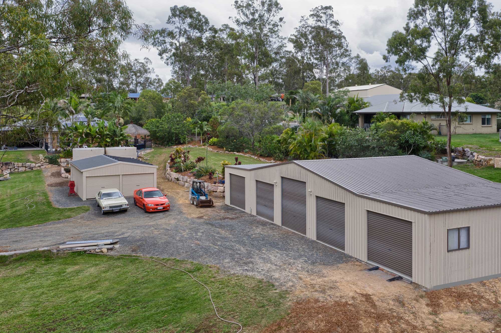 Drone photography at 152 Peppertree Drive Jimboomba - the rear workshop