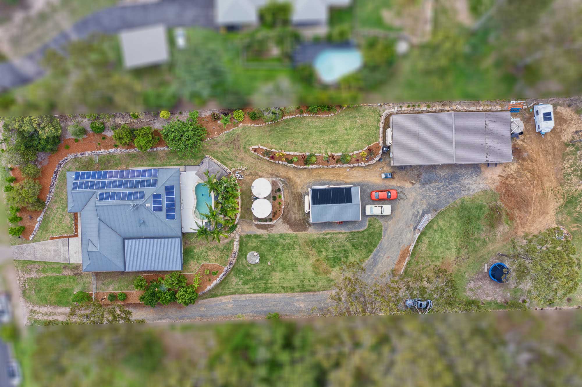 100m up  - Drone photography acreage property for sale at Jimboomba