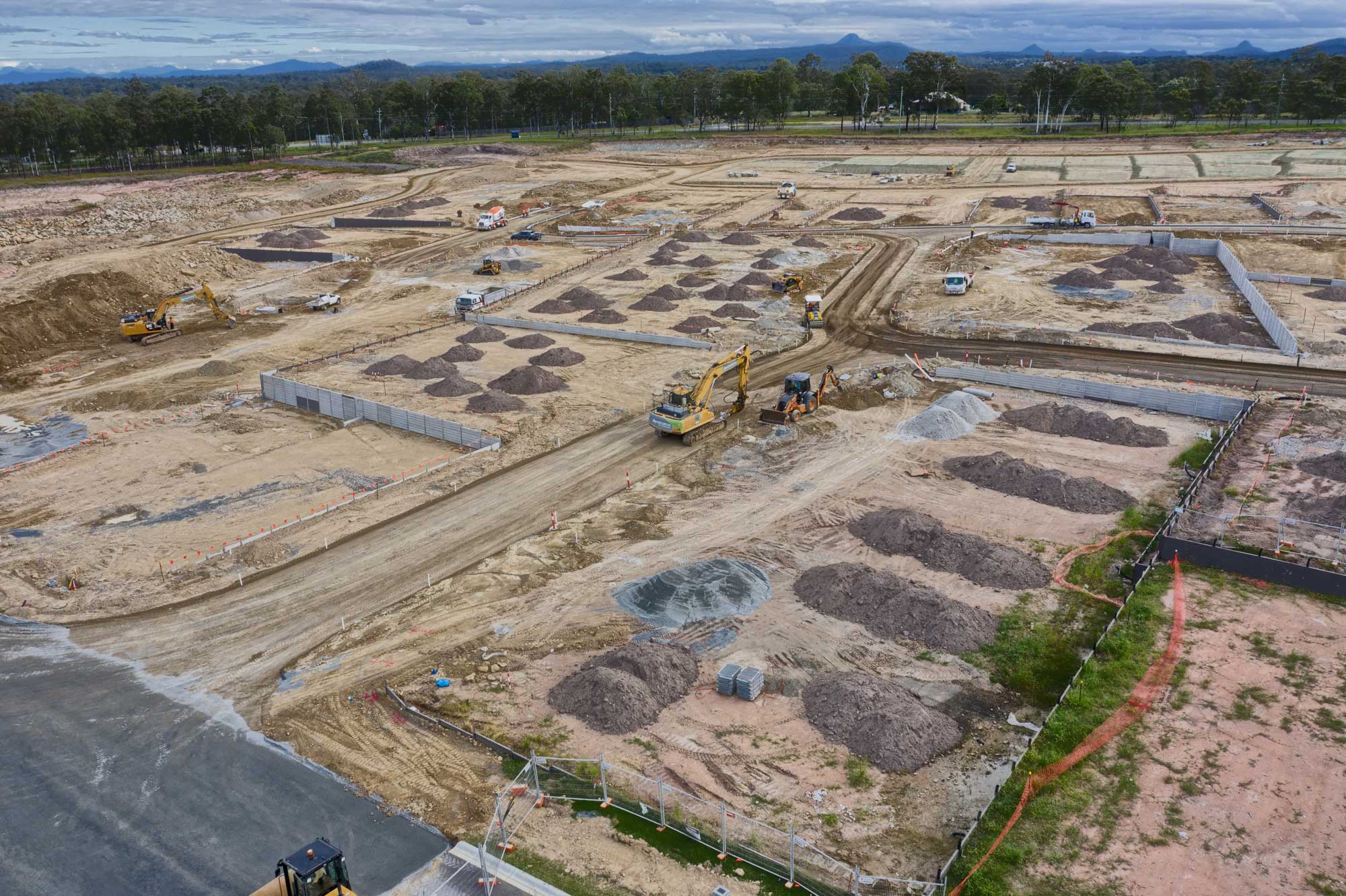 The Mavic2Pro films a construction site at Greenbank