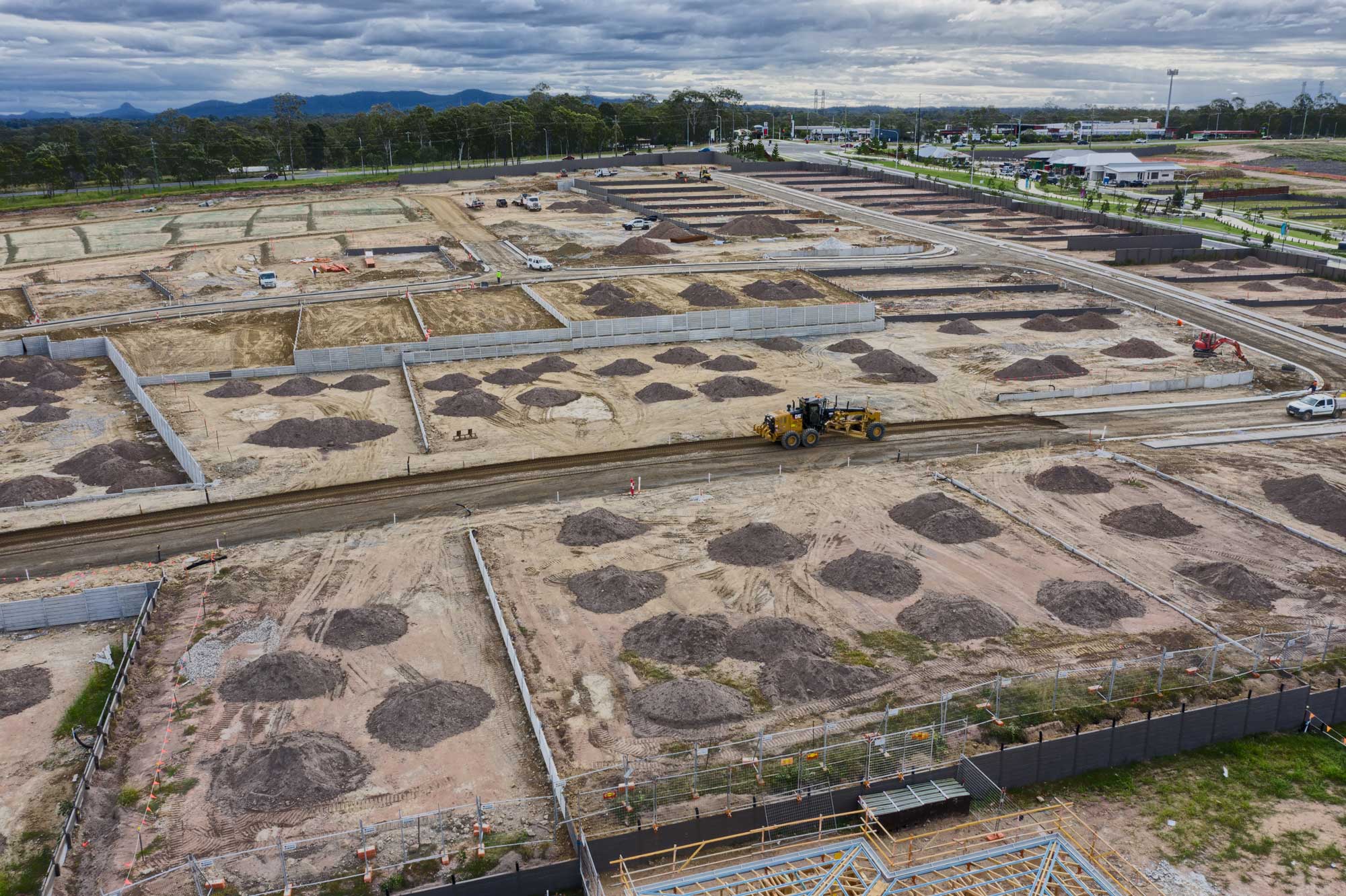 The Mavic2Pro films a construction site at Greenbank