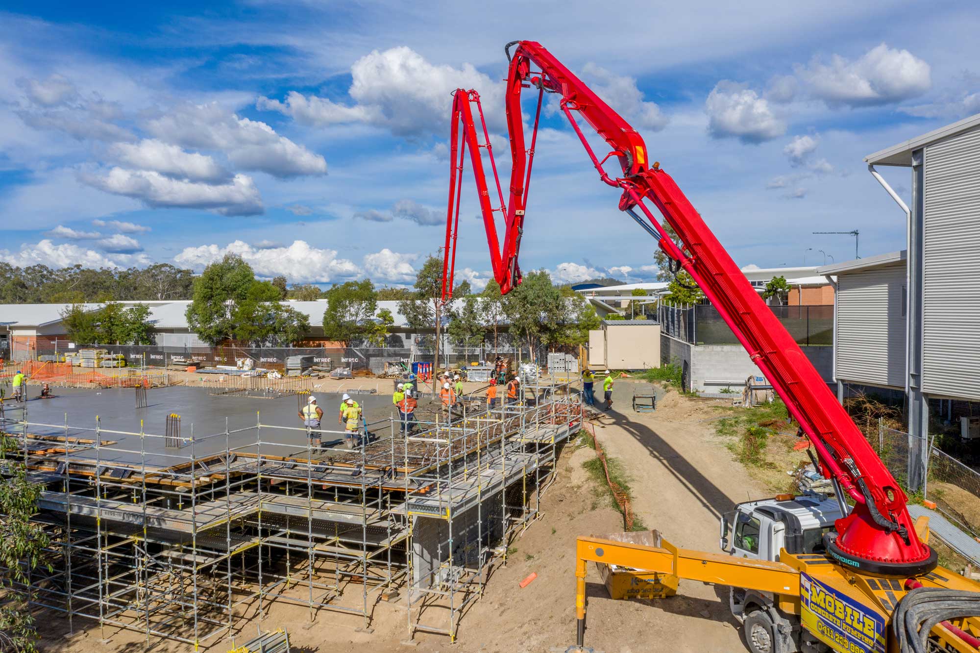 Concrib Metroplex West Volvo Gabion Wall Aerial Video