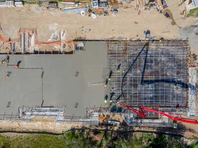 Drone video of construction at Augusta State School