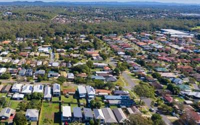 Drone photography for marketing a property subdivision