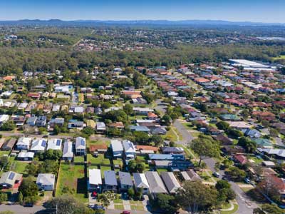 Drone photography for marketing a property subdivision