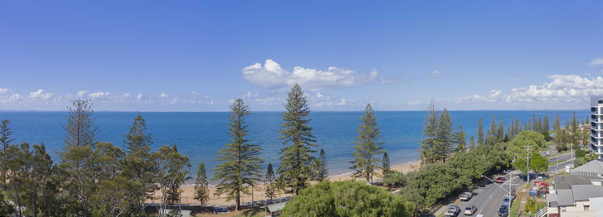 Balcony views at 37 Marine Parade, Redcliffe Balcony views at 37 Marine Parade, Redcliffe