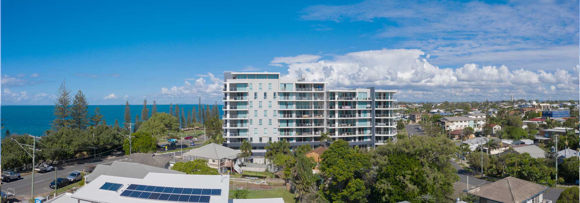 One of the apartment balcony views looking south west