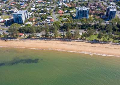 Using a drone to photograph balcony views to help sell apartments off the plan