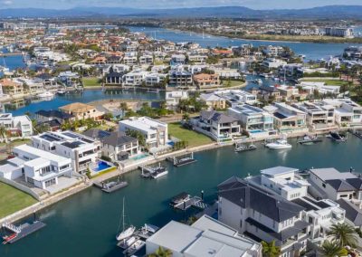 Drone photography and video at Sovereign Islands for promoting an apartment development