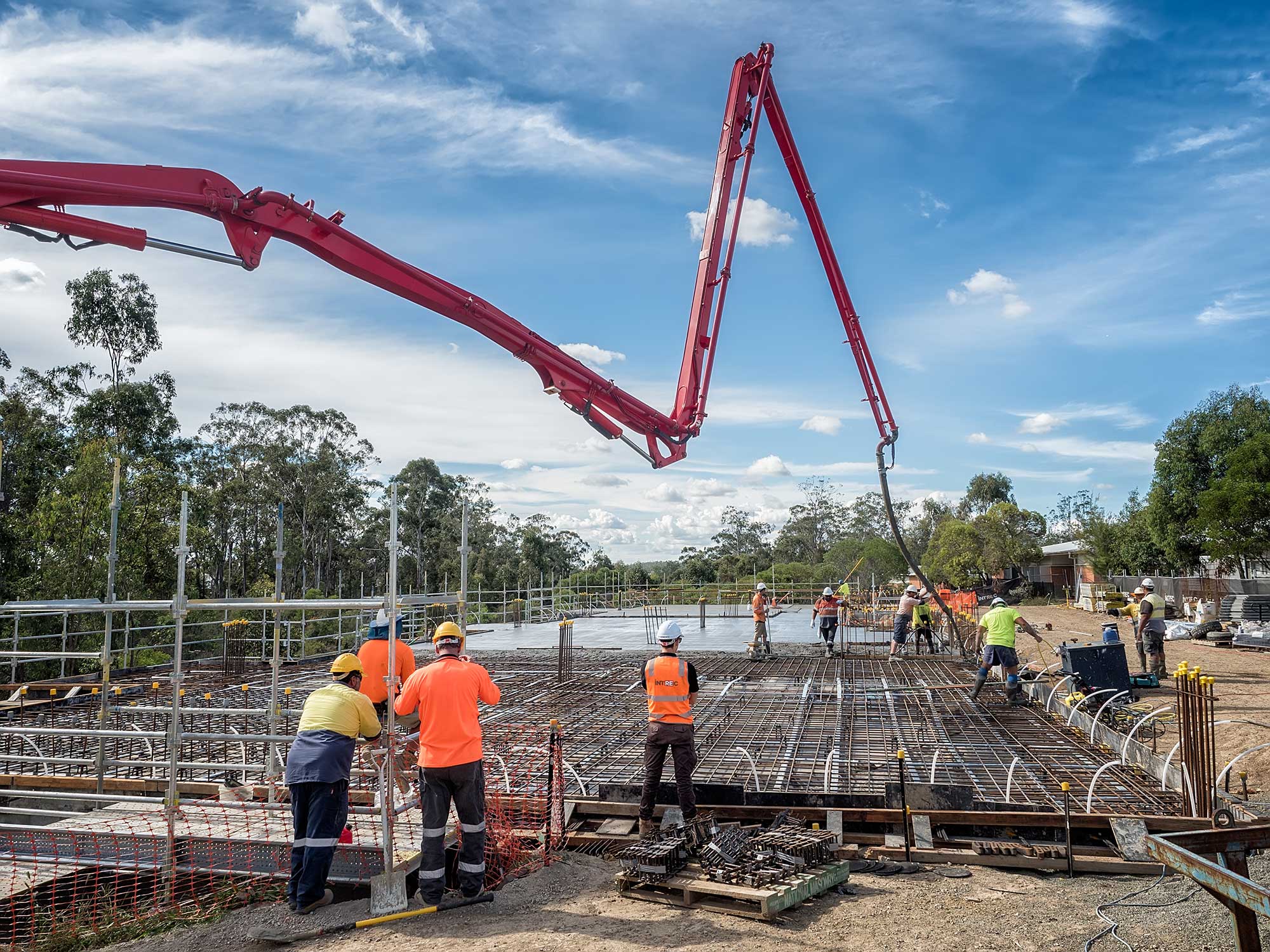 Concrib Metroplex West Volvo Gabion Wall Aerial Video