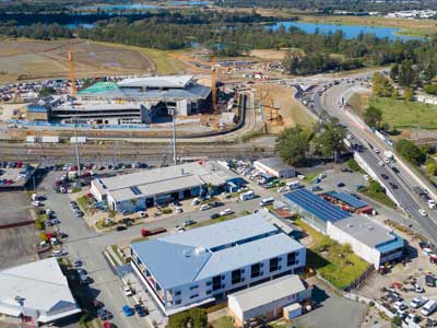 Drone photography for Petrie Village development site