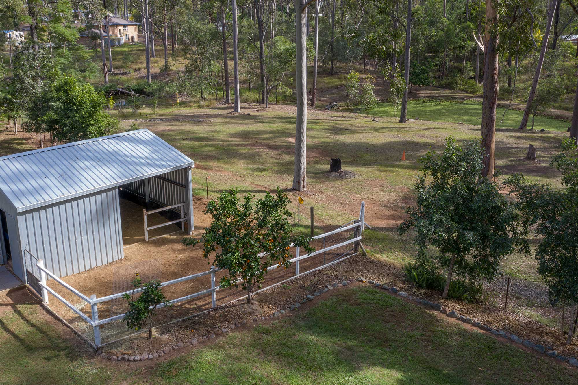 drone photography of acreage real estate listing at 99 Ashwood Drive Cedar Vale