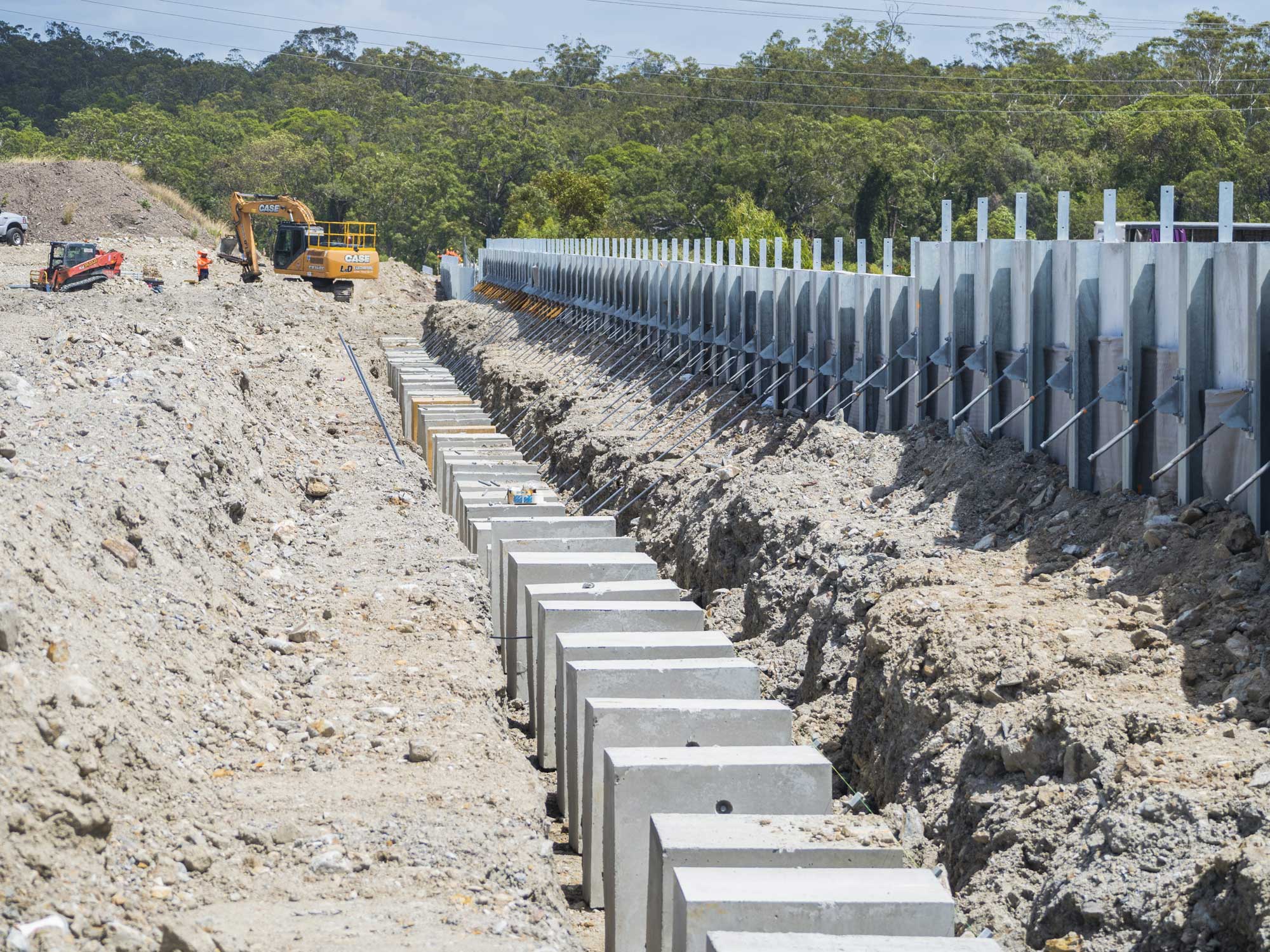 Ground photography at Aspire Industrial Park for Concrib Pty Ltd - a close up of a deadman anchors