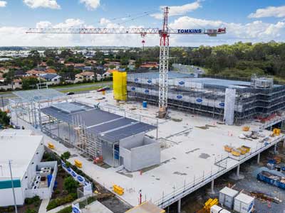 Construction site drone video for medical centre development at Helensvale