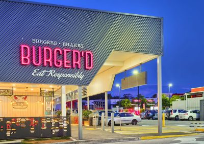 Dusk ground photography at Olsen Ave Southport shopping centre