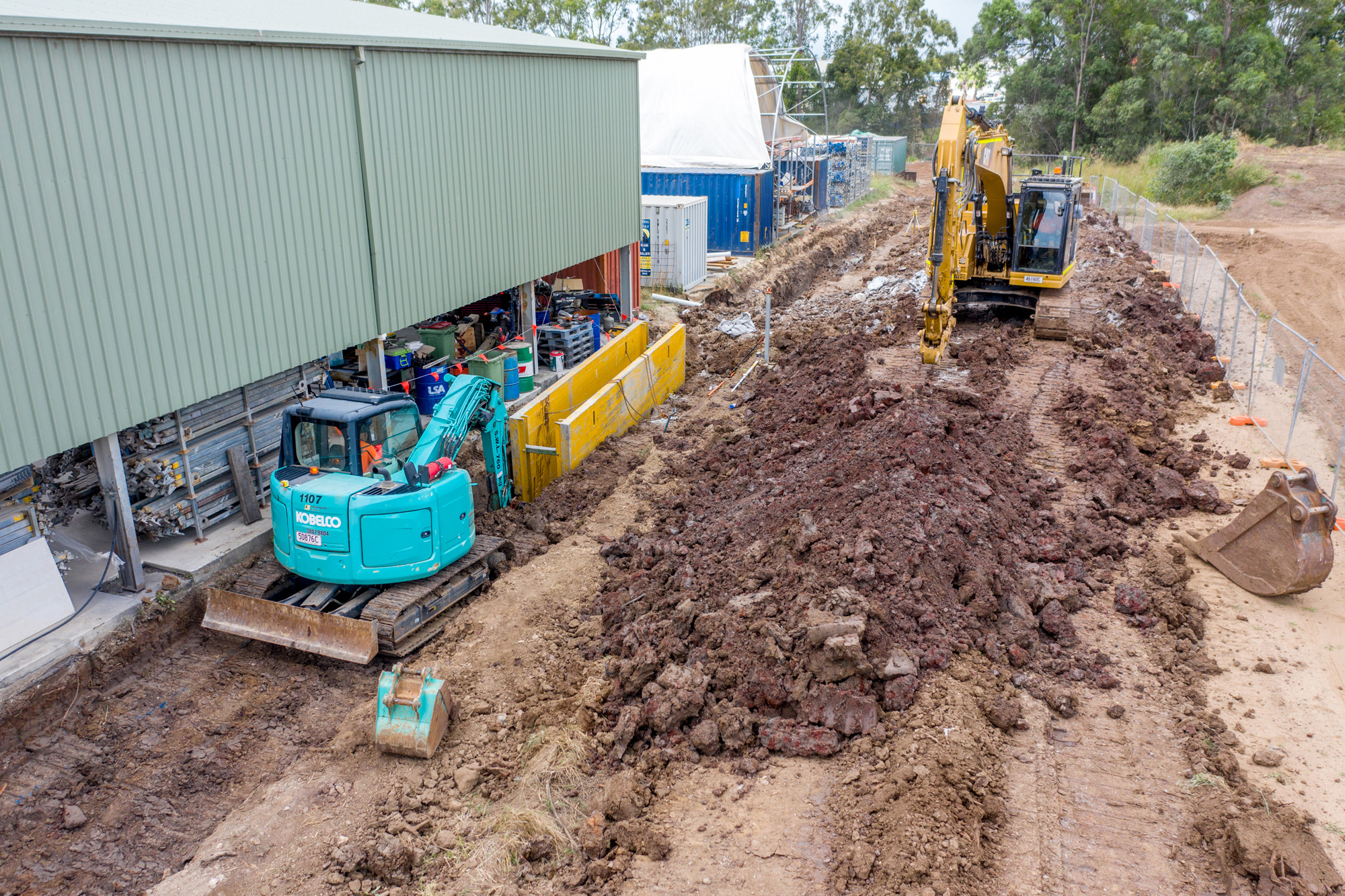 Brisbane Civil and Plant Hire drone photographs Brisbane Civil and Plant Hire drone photographs