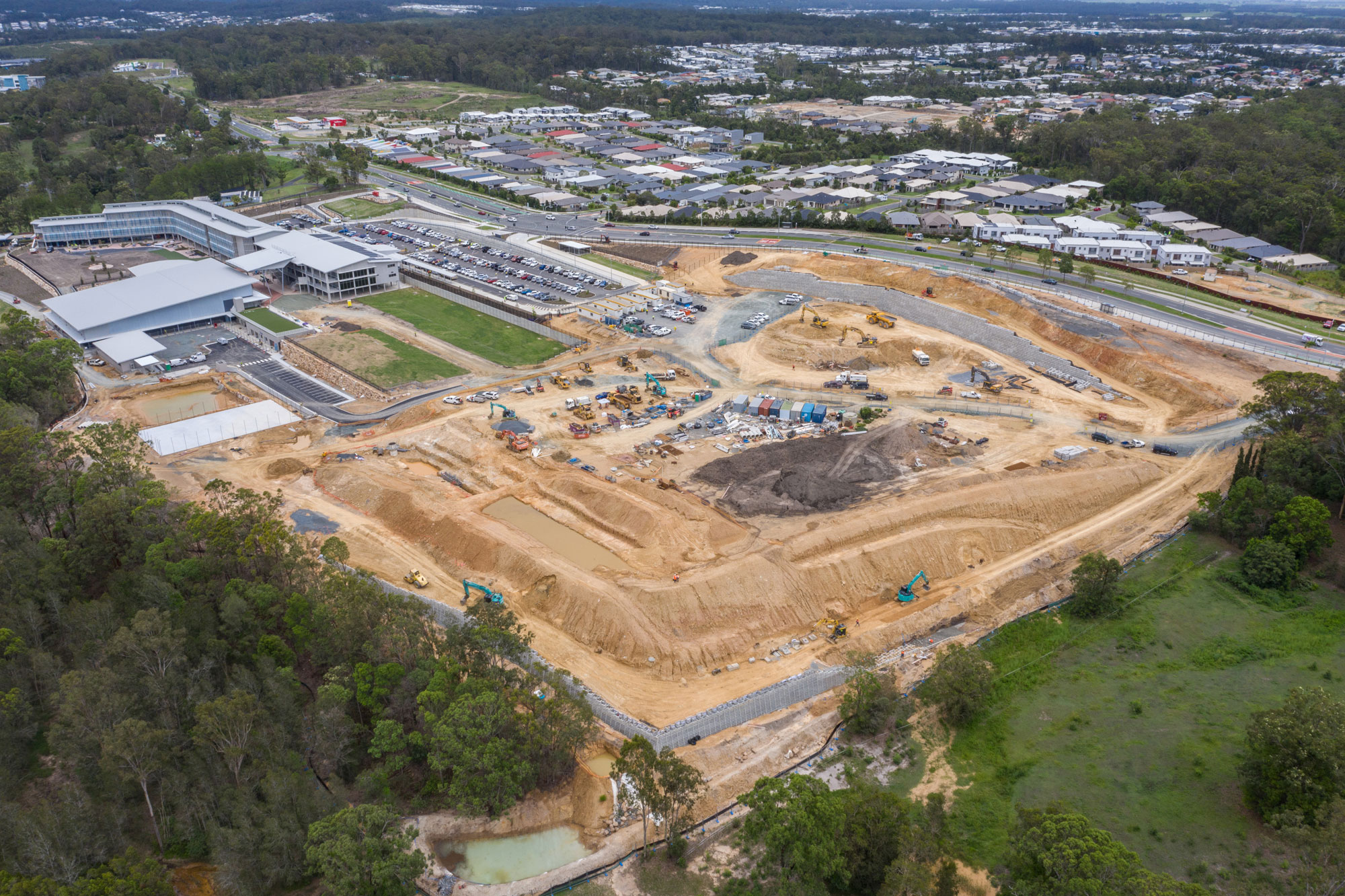 Drone photography of the entire construction site