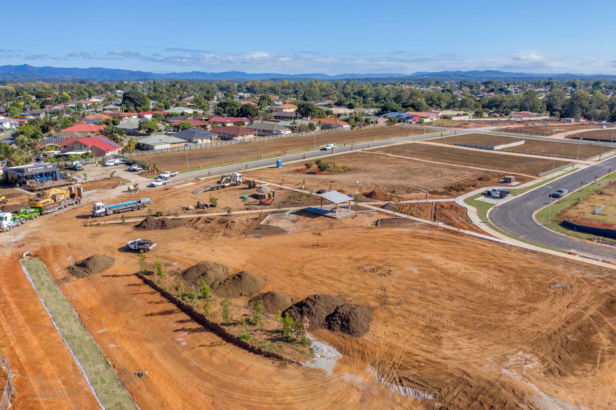 Strathpine land sub development drone photography