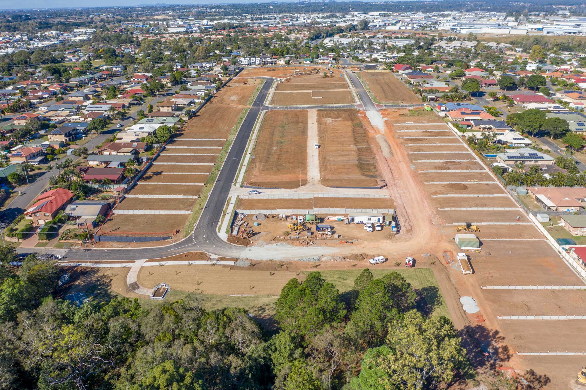 Strathpine land sub development drone photography