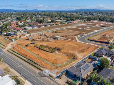 Drone video of Strathpine land sub development