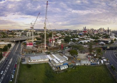 Aerial Drone Photography Cranes Woolloongabba